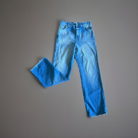 Closed Kathy Relaxed Fit Jeans 27 Blue Distressed Rigid High Rise Italian Denim - Picture 11 of 11